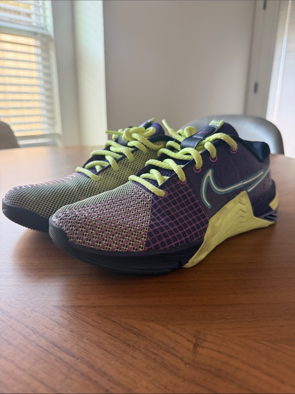 Nike Metcon Purple and Neon Green Training Sneakers